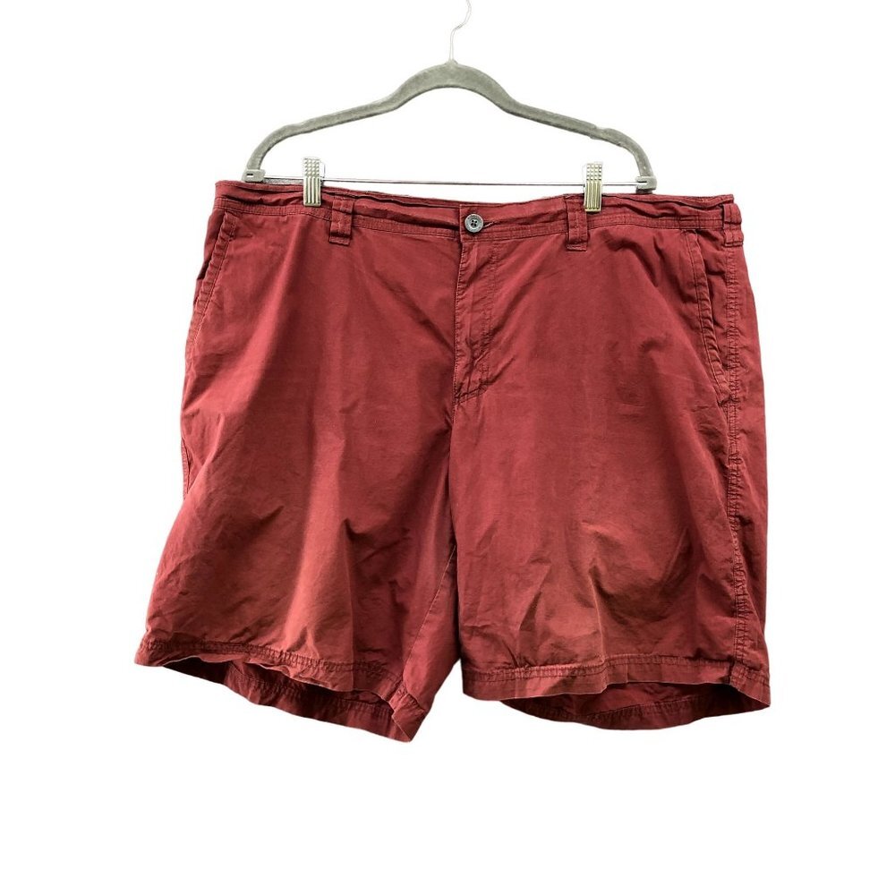 Columbia Chino Shorts Mens 42 Wine Burgundy‎ Flat Front 10" Cotton Outdoor